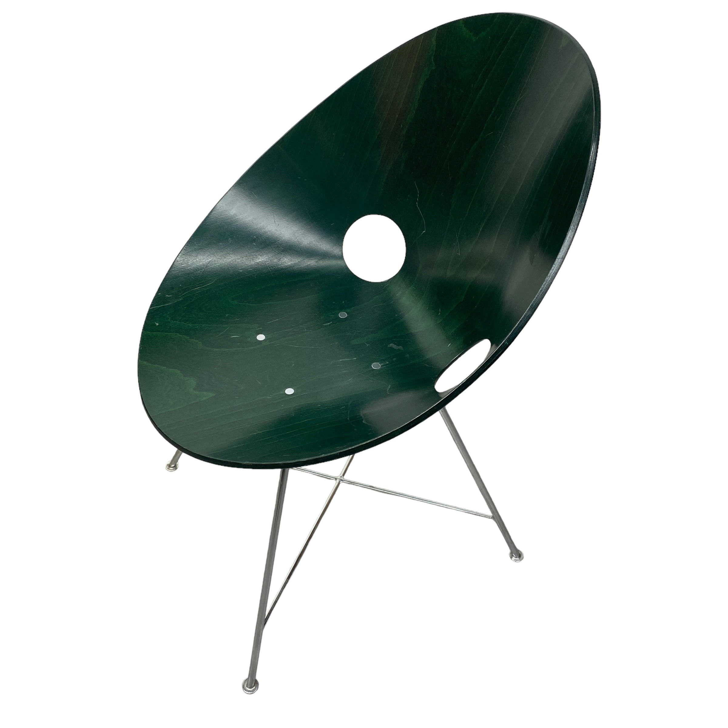 green shell chair