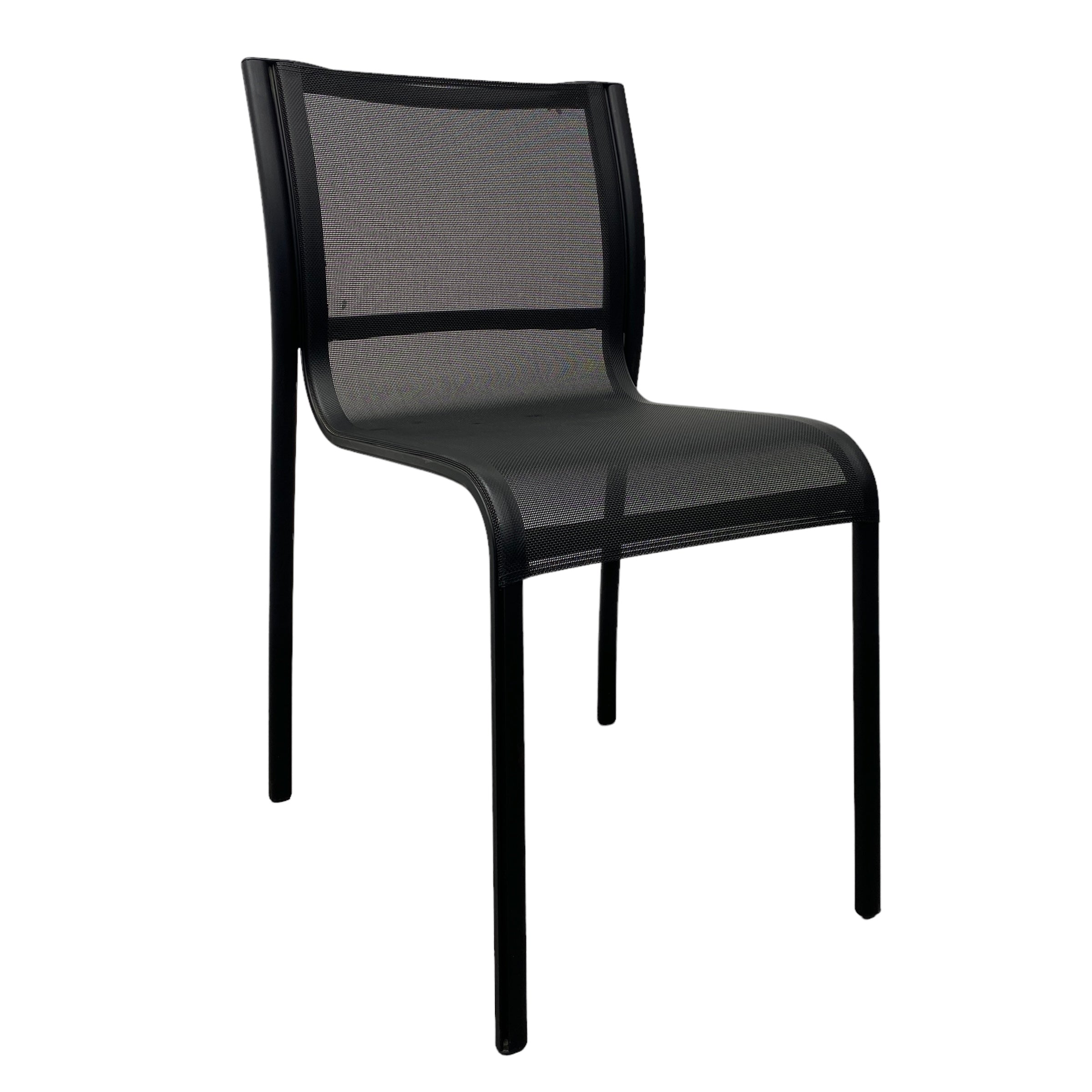 Black Mesh And Black Frame Chair Italian