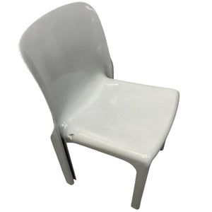 stackable Grey Selene Chair Vico Magistretti Artemide 70s Stackable