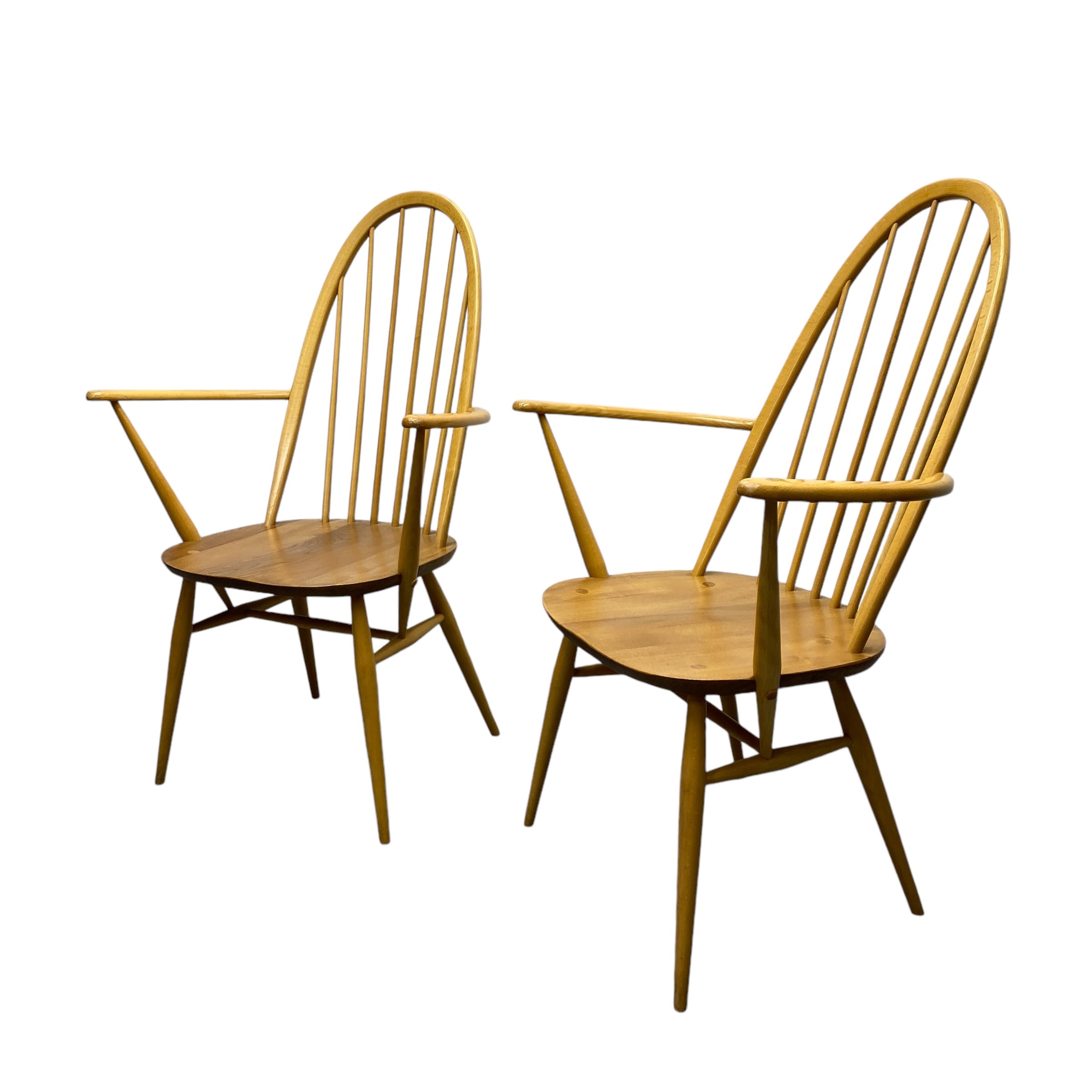 Side On Ercol Carver Dining Chairs Quaker Model 365