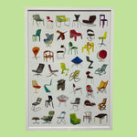 Load image into Gallery viewer, Poster &#39;Designer Chairs&#39; Karin Meenen Illustrator Signed
