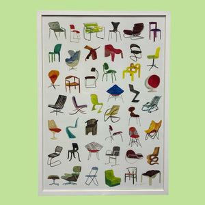 Poster 'Designer Chairs' Karin Meenen Illustrator Signed