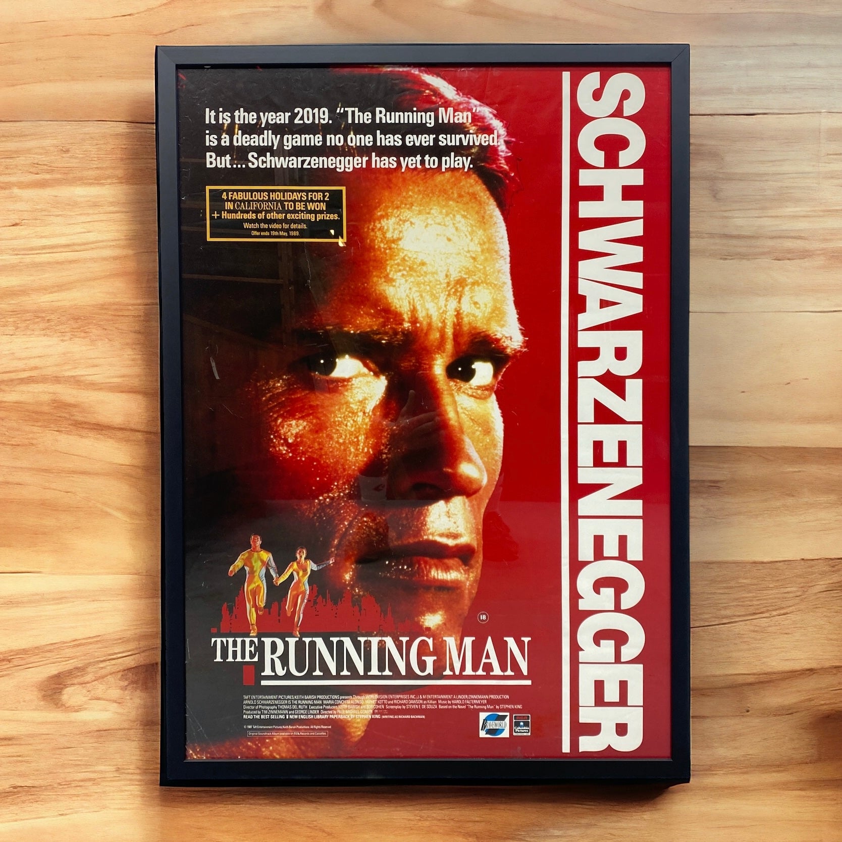 Wall The Running Man Movie Poster 1987