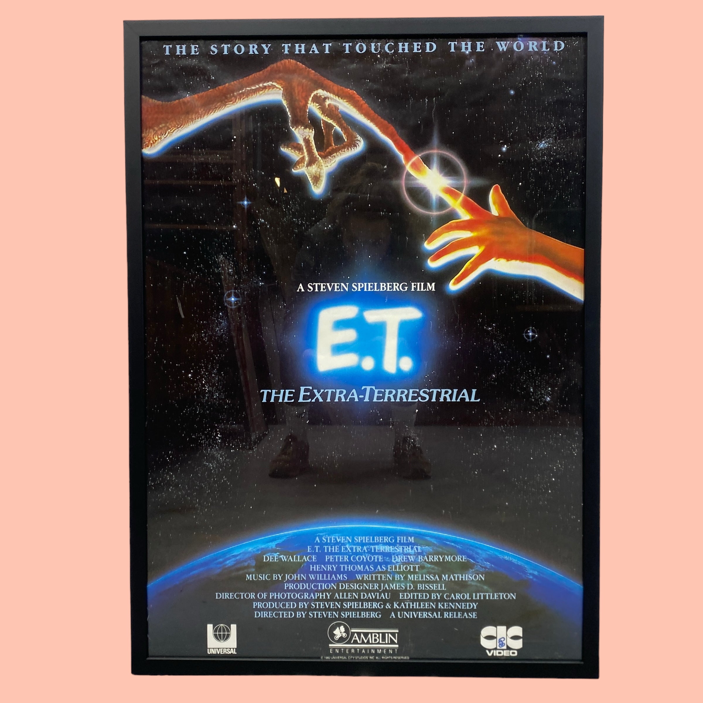 Movie Poster E.T. Extra Terrestrial Vintage Framed