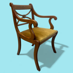 Scroll Arm Occasional Chair Regency Style