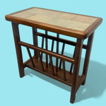 Load image into Gallery viewer, Vintage Magazine Rack Teak Tiled
