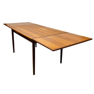 Extended Midcentury Dining Table Danish Teak