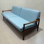 Load image into Gallery viewer, Blue Wool Sofa Four Seater
