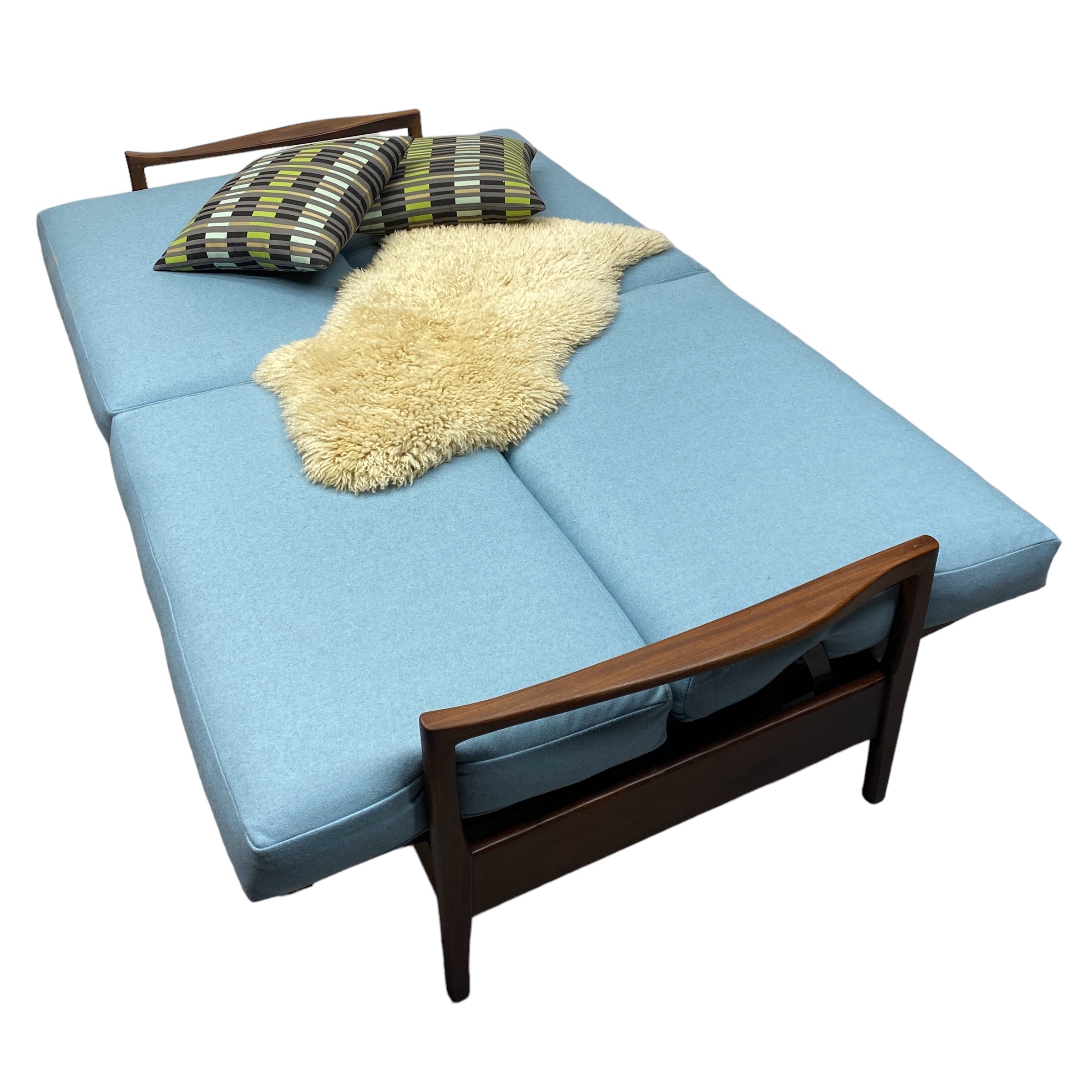 Blue Wool Sofa BedeDay Bed