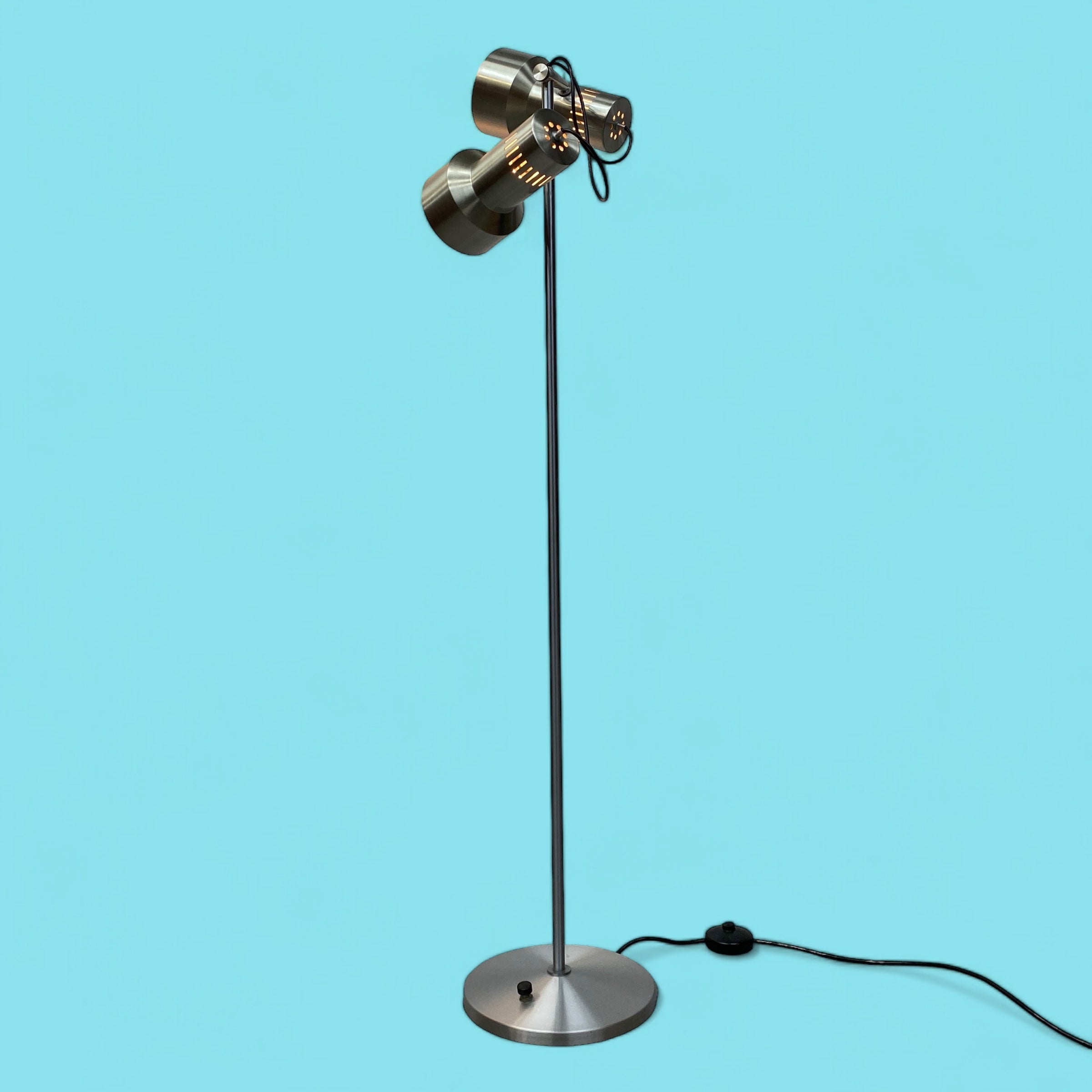 Floor Lamp Retro Brushed Steel