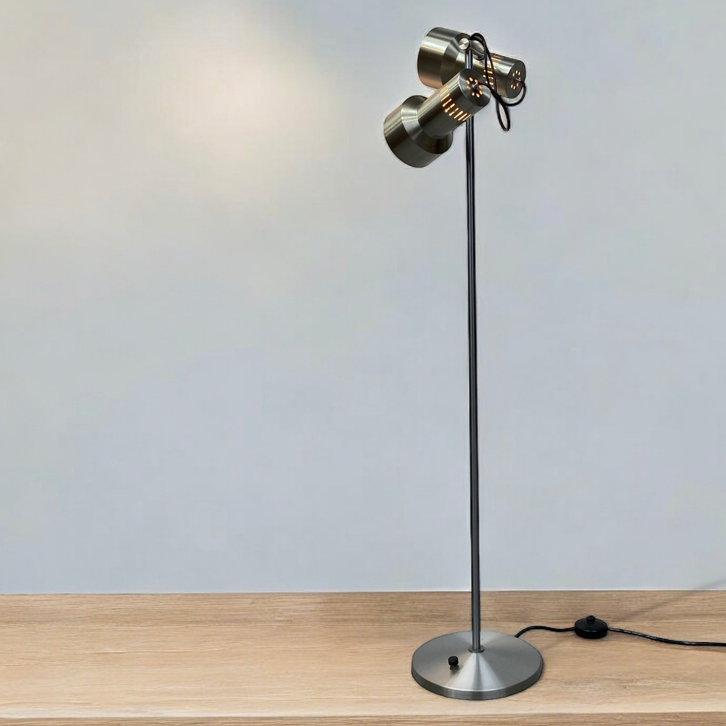 Room Set Floor Lamp Retro Brushed Steel