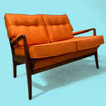 Load image into Gallery viewer, Midcentury Sofa Orange Two Seater Cintique
