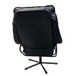 Load image into Gallery viewer, Back Of Black Leather Swivel Chair Norwegian Skoghaug
