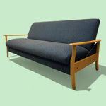 Load image into Gallery viewer, Midcentury Sofa Bed Danish Influence Reupholstered Camira Fabric
