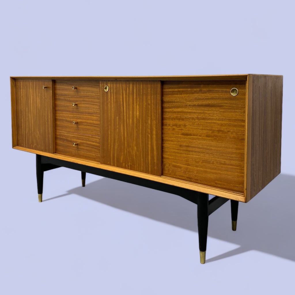 Sideboard Teak White And Newton Brass Feet