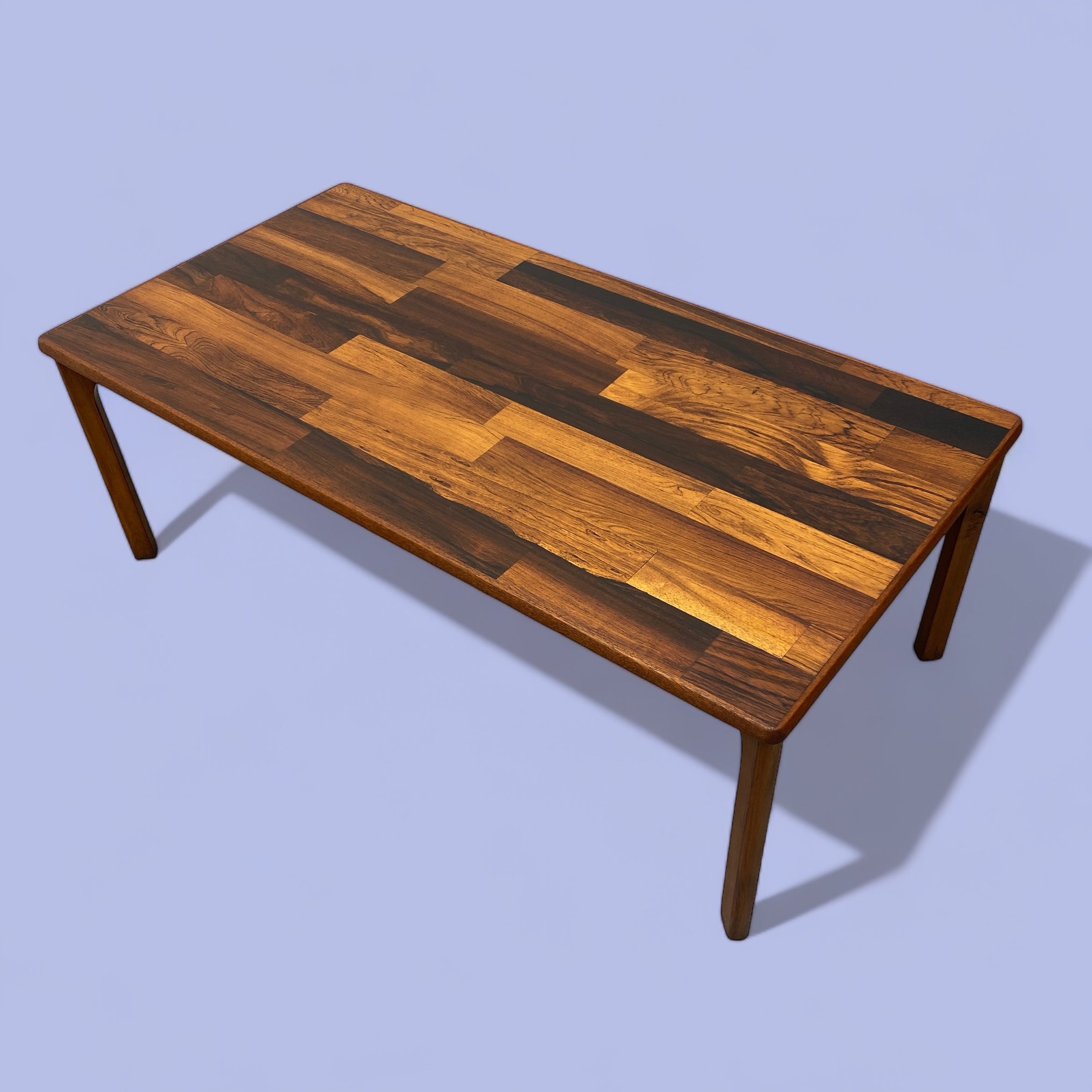 Coffee Table Rosewood Rectangular Midcentury