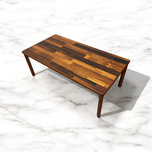 Marble Foor And Coffee Table Rosewood Rectangular Midcentury