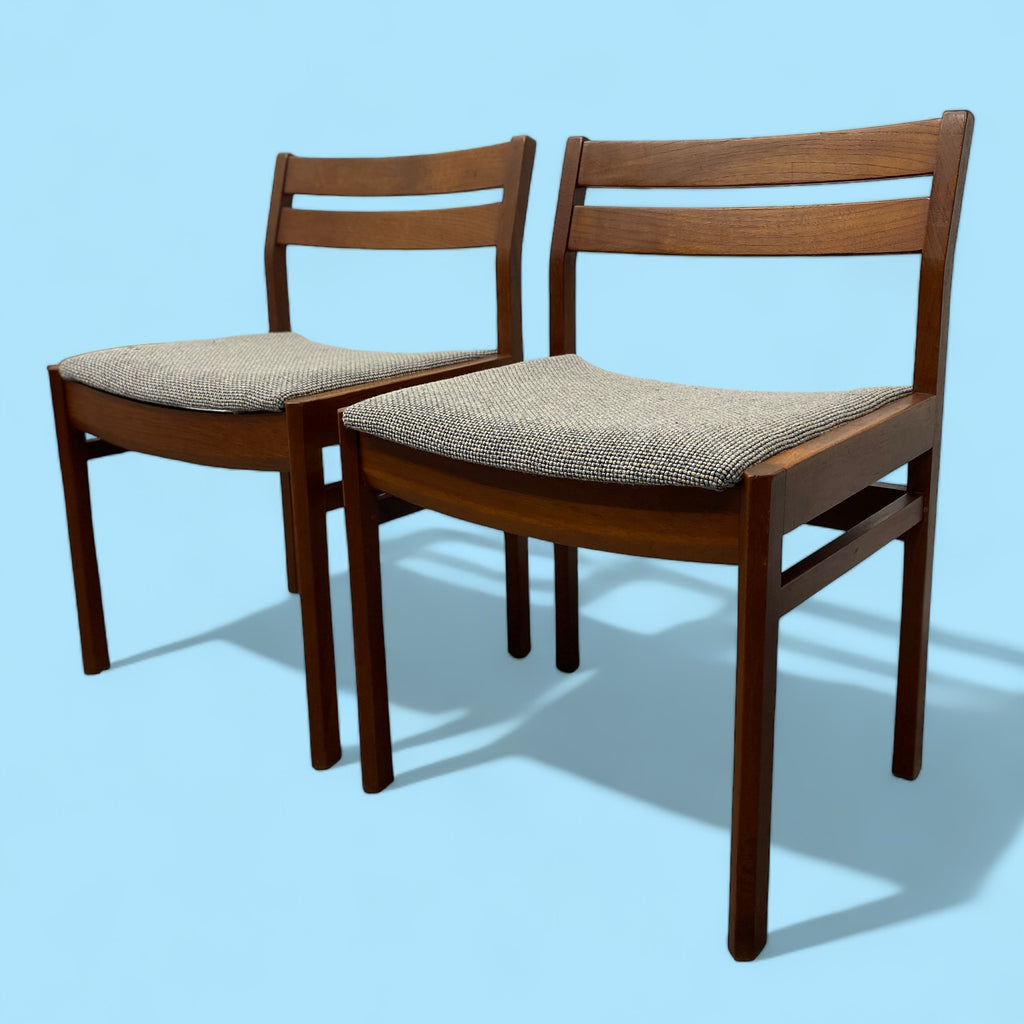 Dining Chairs Midcentury Pair Of Camira Fabric