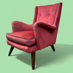 Load image into Gallery viewer, Vintage Lounge Chair Pink Velvet
