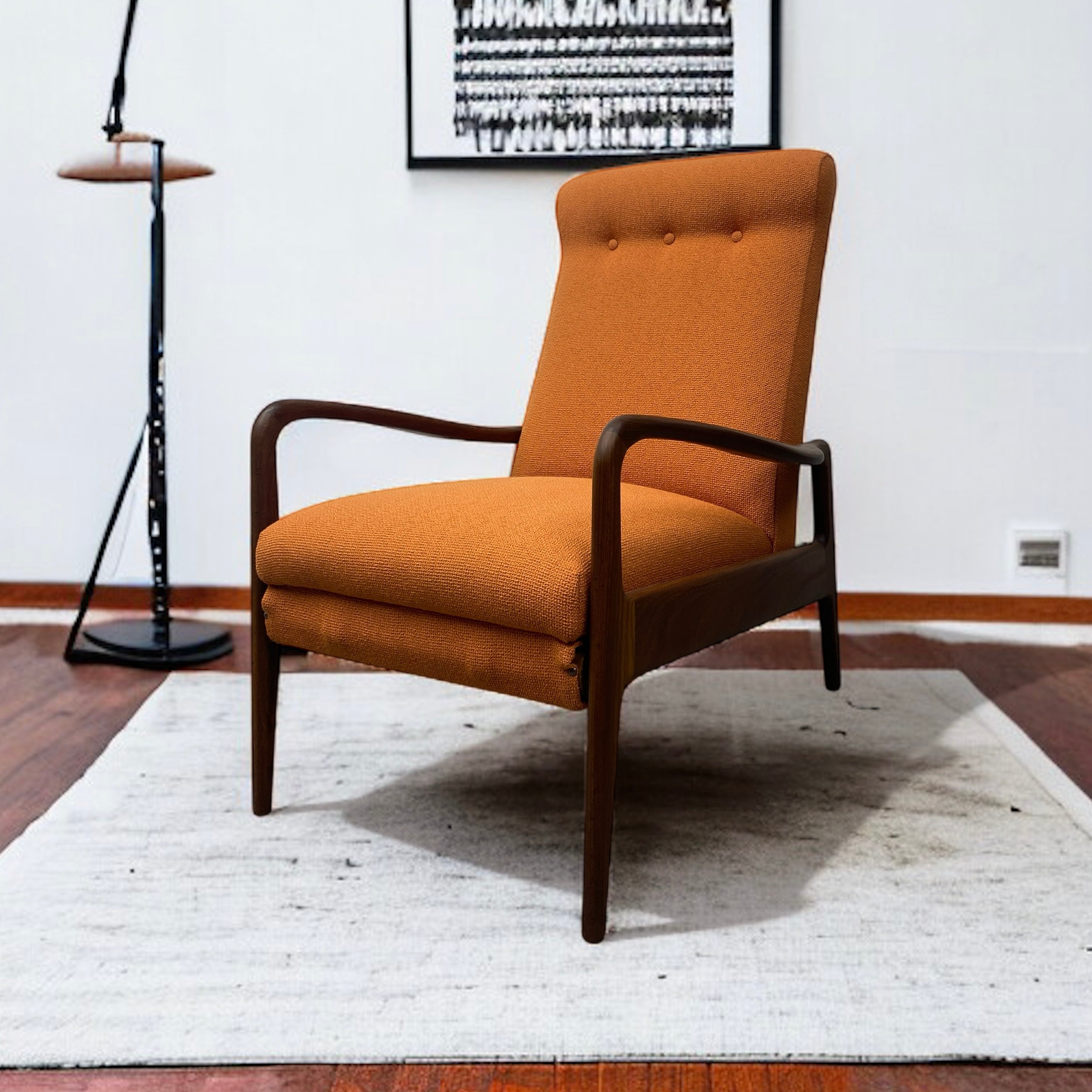 Room Set Lounge Chair Greaves & Thomas Recliner Orange Camira