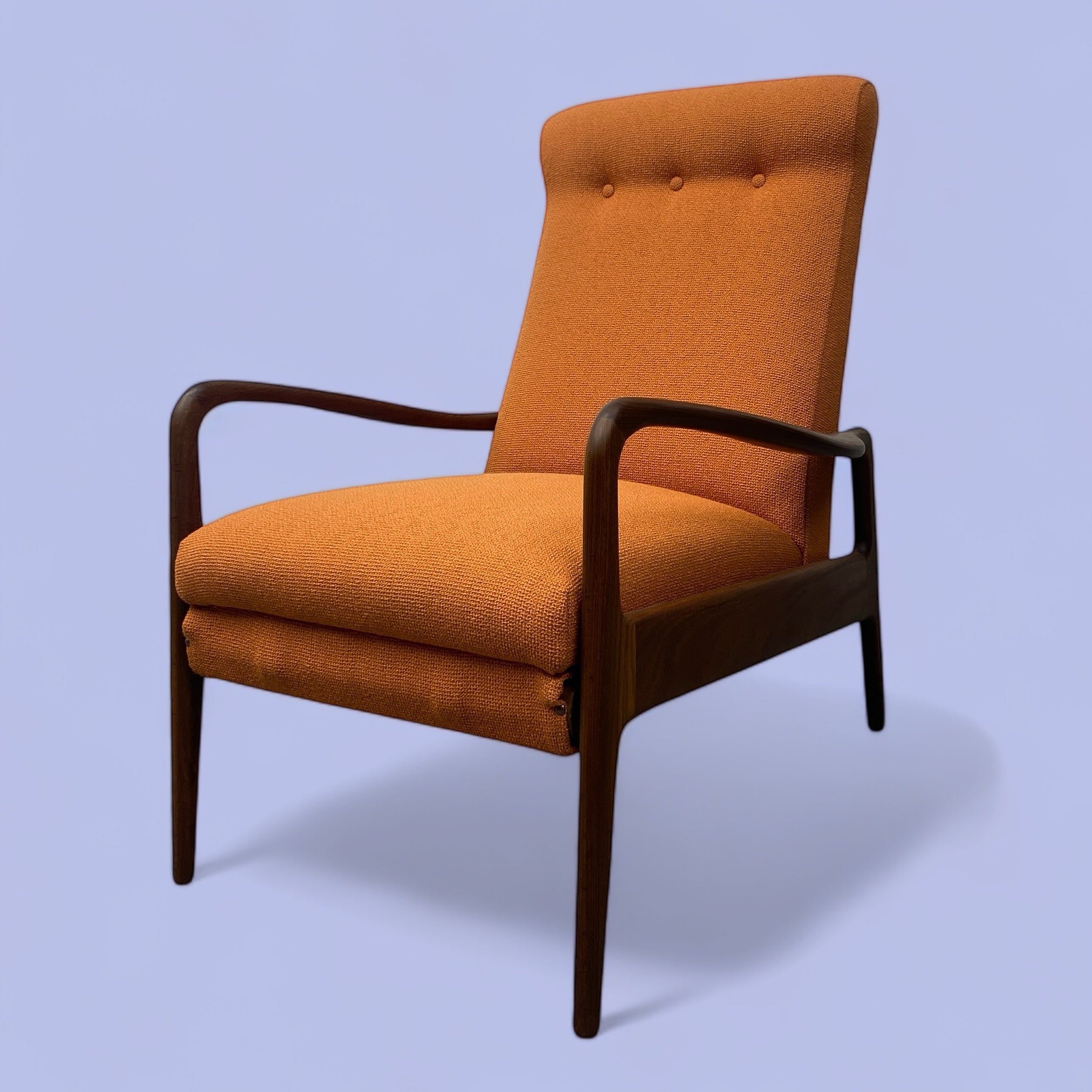 Lounge Chair Greaves & Thomas Recliner Orange Camira