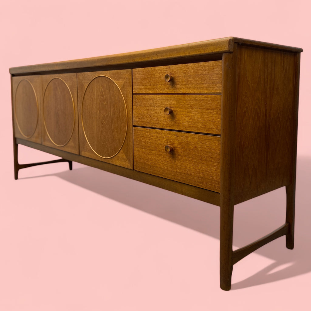 Midcentury Sideboard Nathan Circles Rare