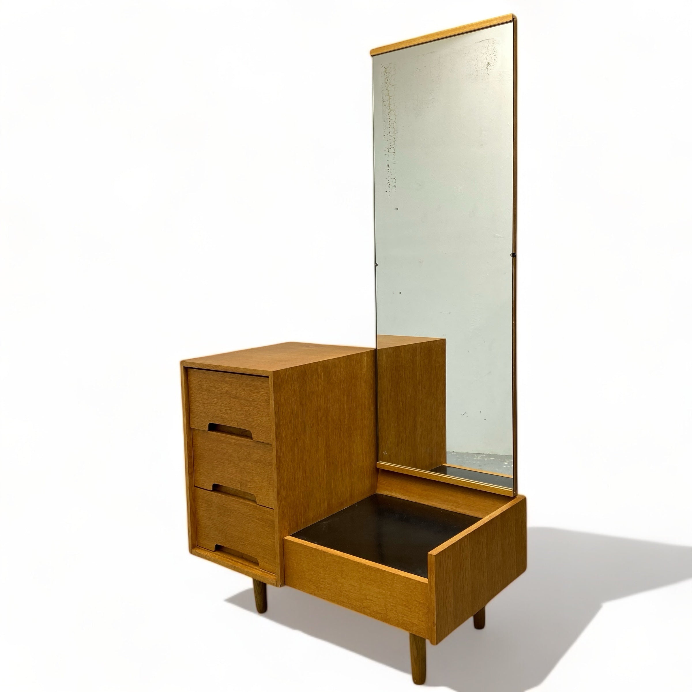 Oak Dressing Table Vintage Stag