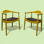 Load image into Gallery viewer, Pair Chairs Hans Wegner Inspired
