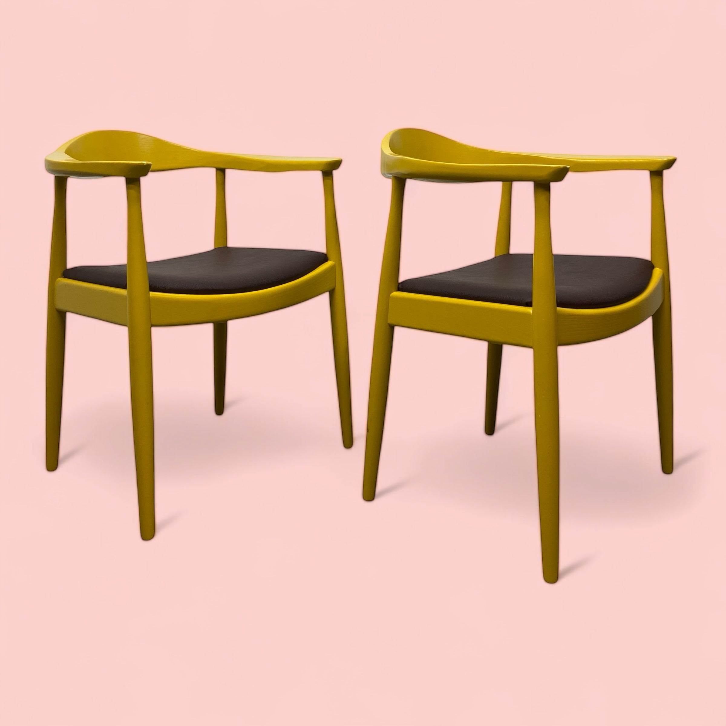 Dining Chairs Hans Wegner Inspired Pair