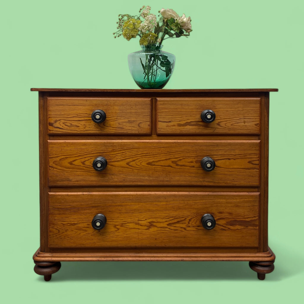 Chest Drawers Pine Victorian 19th Century