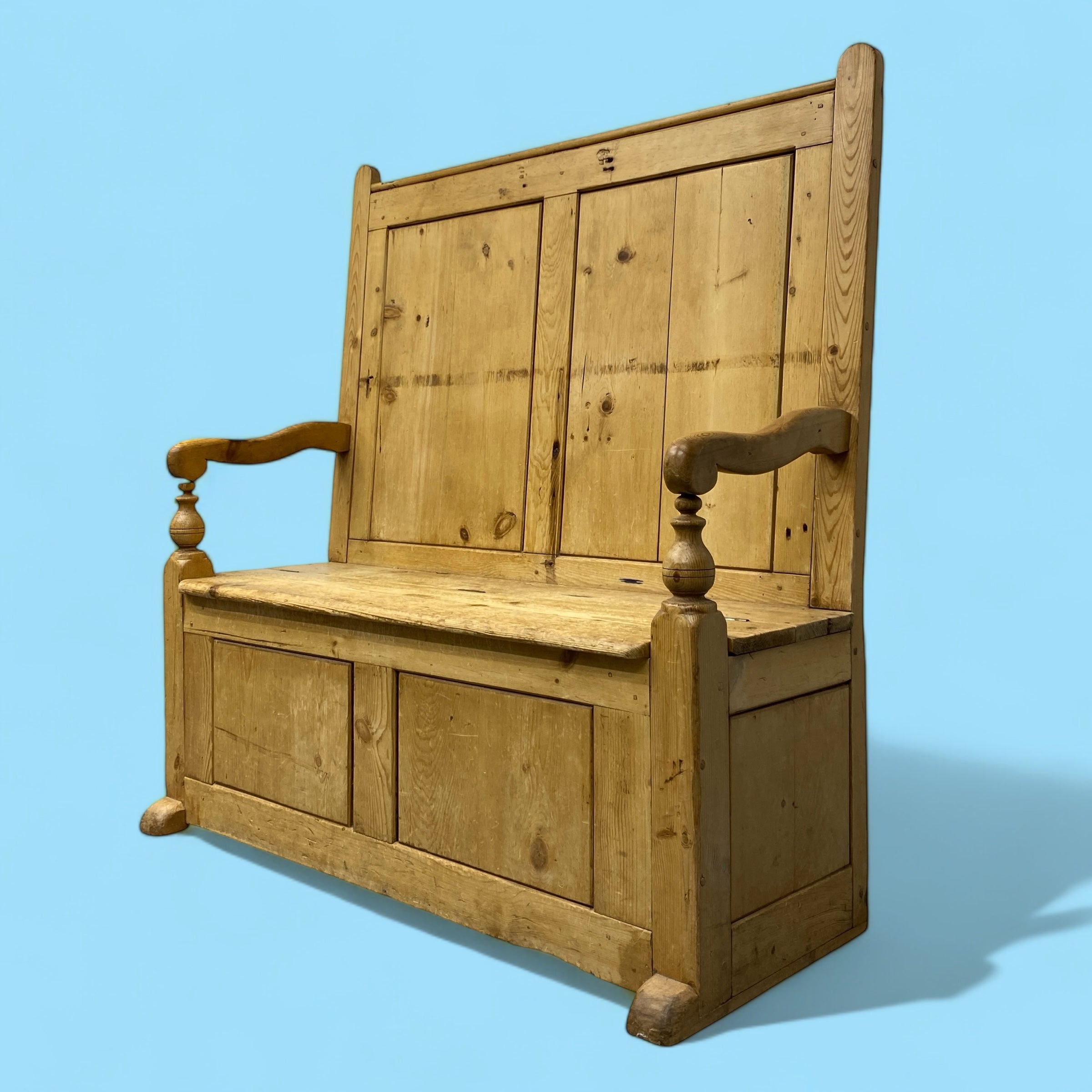 Antique Settle Monks Bench Pembrokeshire Pine