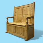 Load image into Gallery viewer, Antique Settle Monks Bench Pembrokeshire Pine
