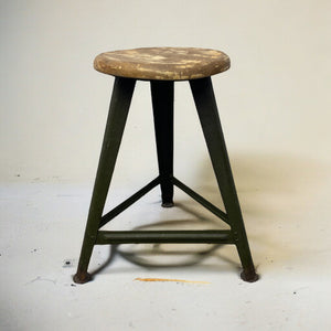 Green Steel Stool