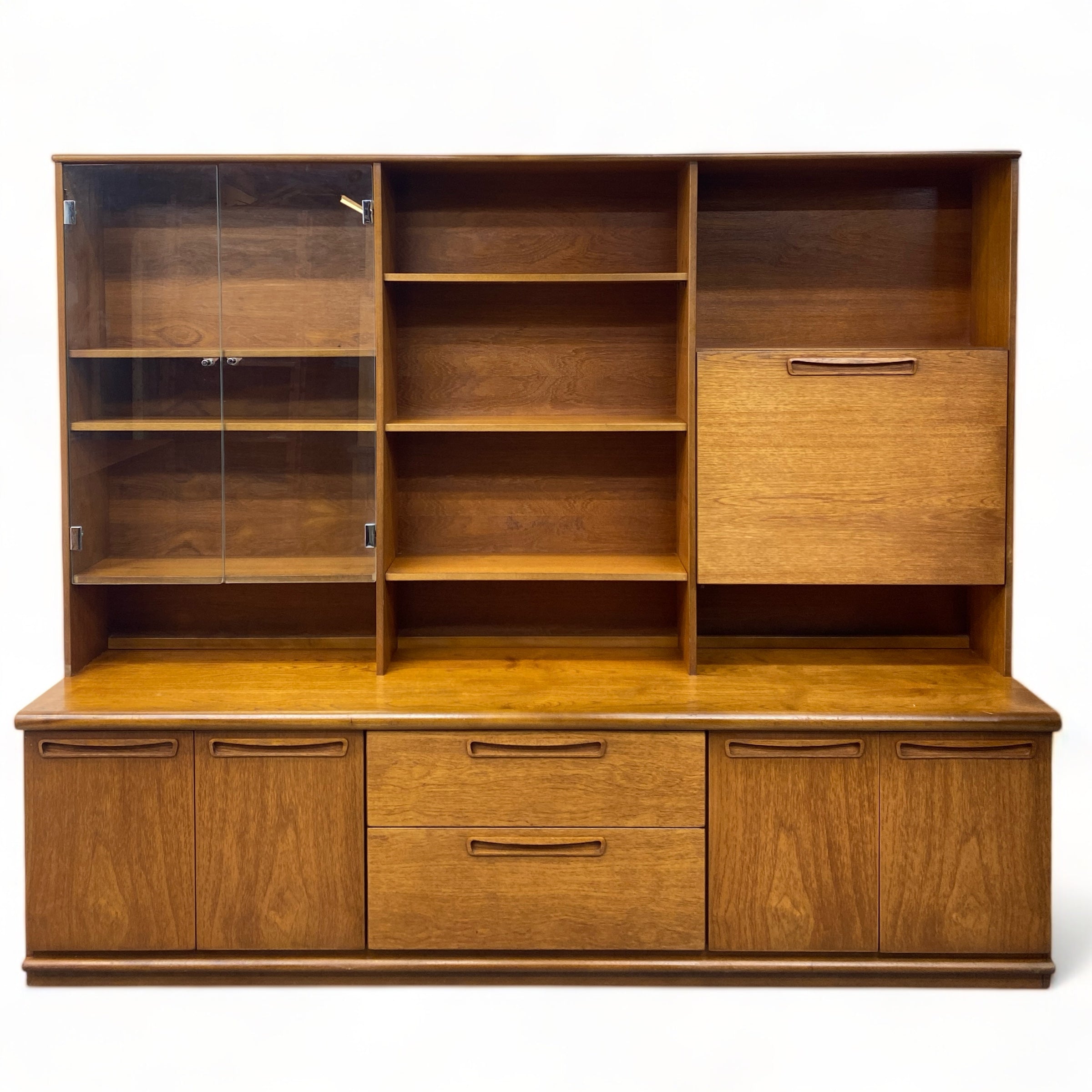 Teak Meredew Wall Unit Drinks Cabinet Storage