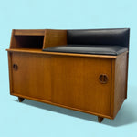 Load image into Gallery viewer, Telephone Table Chippy Heath 1960s Black Vinyl Seat
