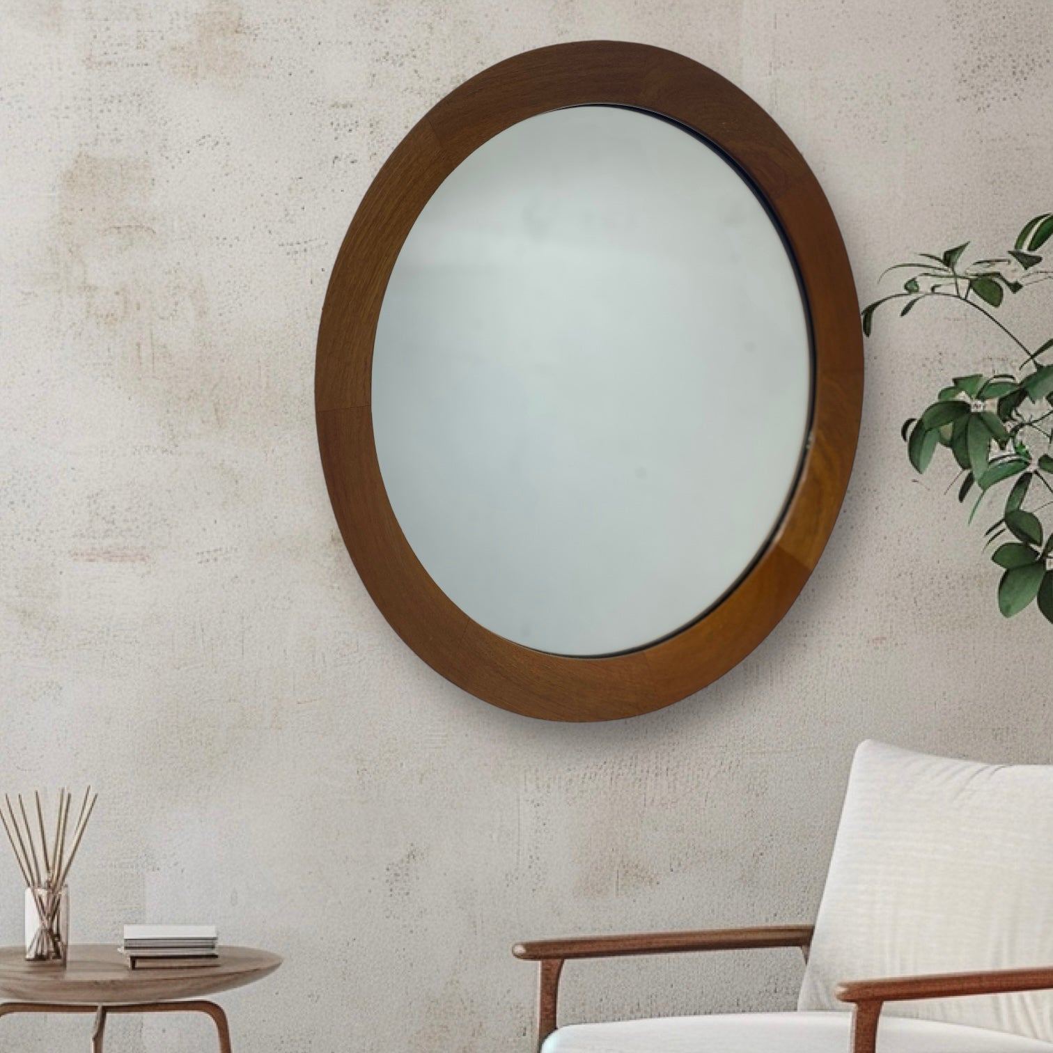 Teak Wall Mirror