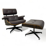 Load image into Gallery viewer, Brown Eames Lounge Chair Ottoman Replica
