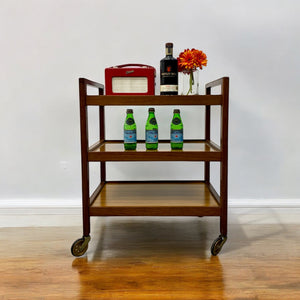 Teak Frame Drinks Trolley Vintage Room Set