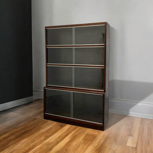 Room Set Bookcase Legal 1950s Mahogany Modular Minty Oxford Glass Doors