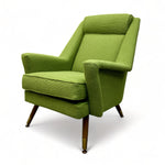 Load image into Gallery viewer, angular Arms Lounge Chair 60s Green Refurbished 
