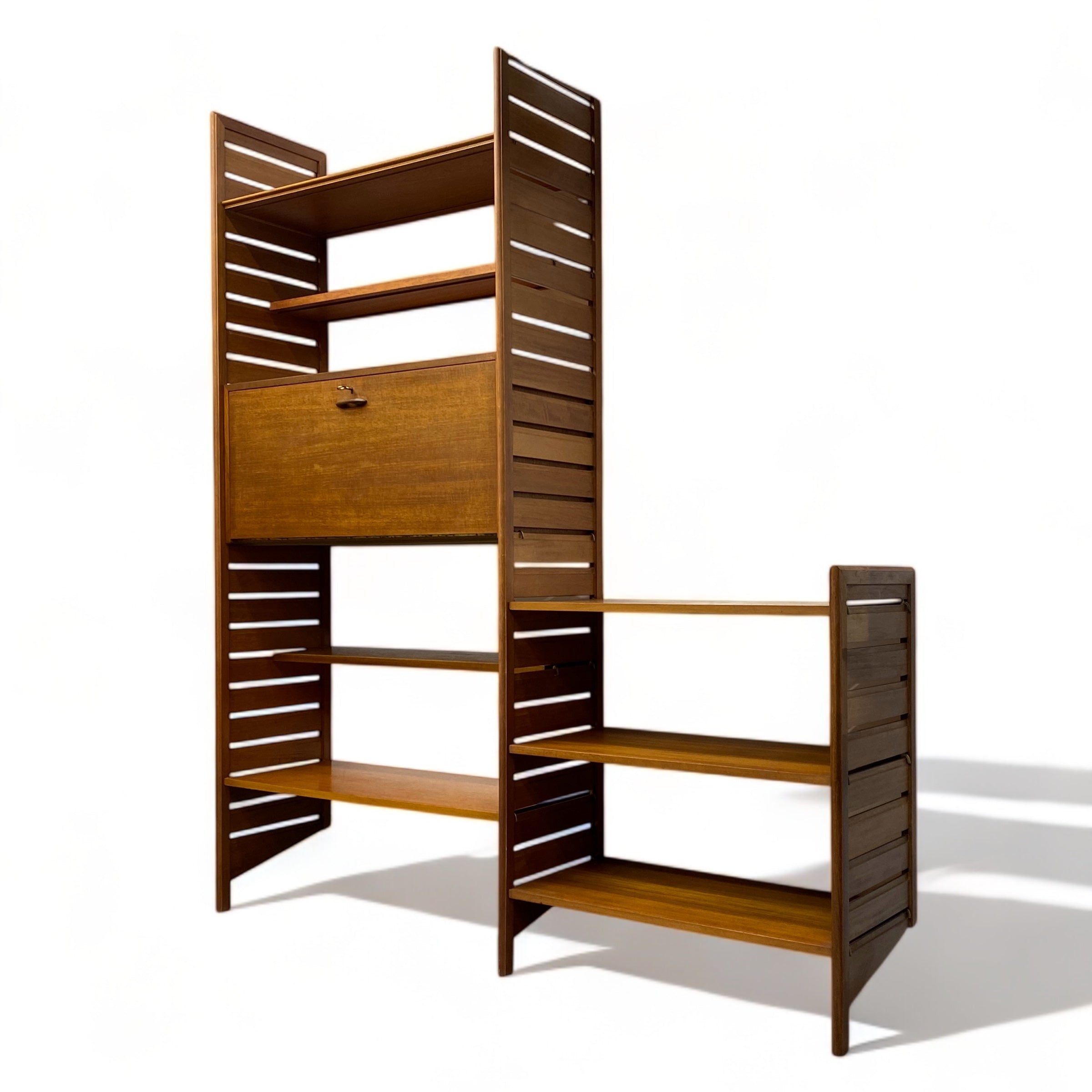 teak shelving system