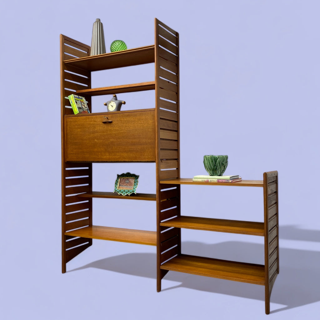 Ladderax Teak Drinks Cabinet Shelving