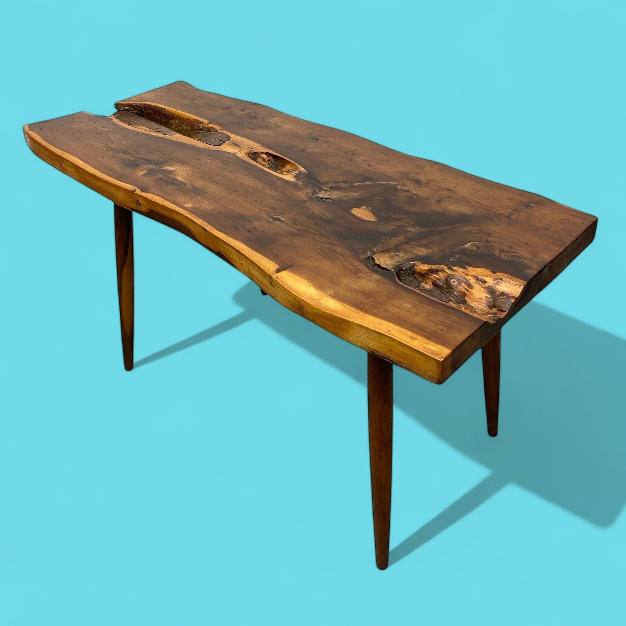 Coffee Table Live Edge Rustic Mesita