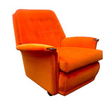 Load image into Gallery viewer, Side On 1950S Armchair Orange Velvet
