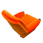 Load image into Gallery viewer, Back Rest 1950S Armchairs Orange Velvet Pair Of
