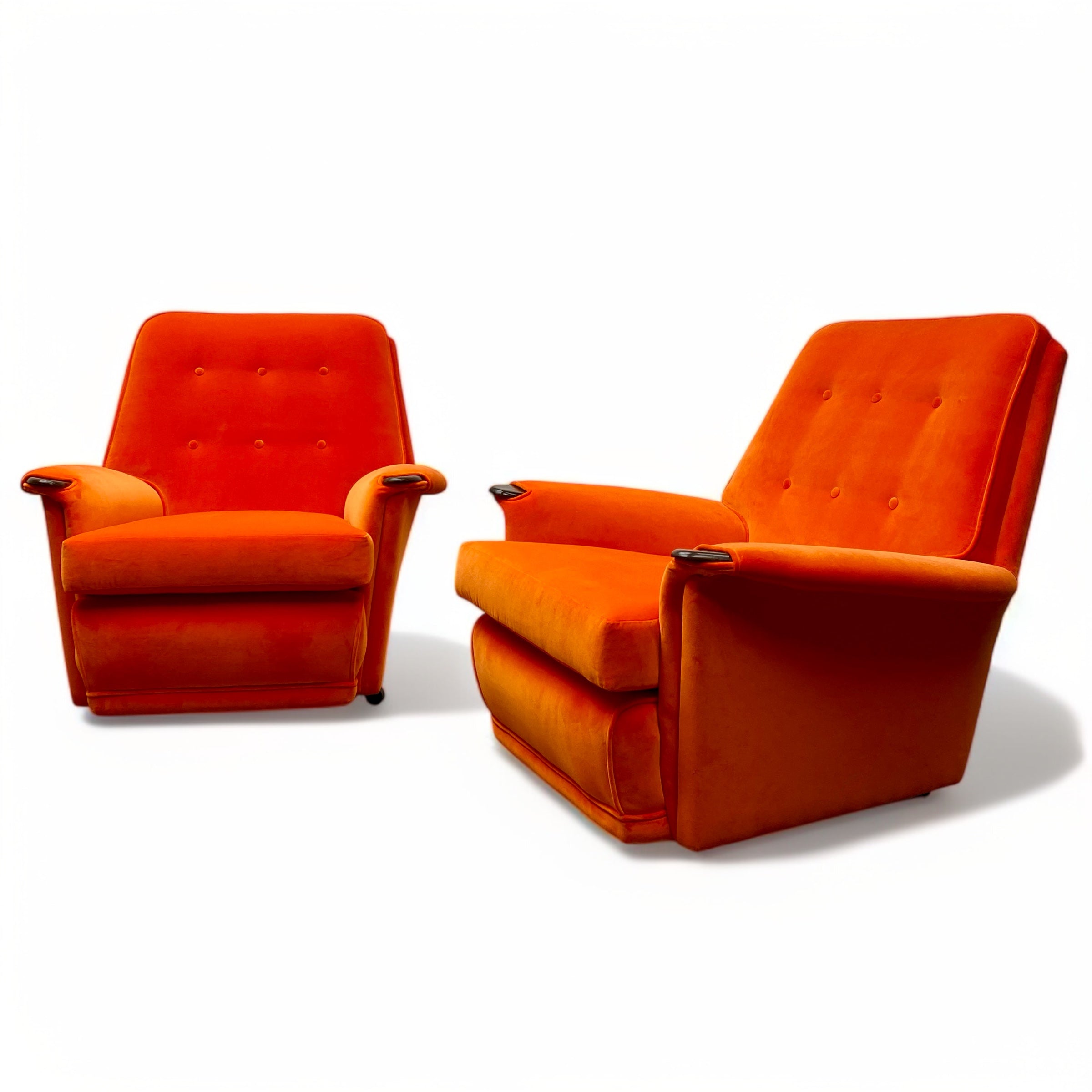 orange 50s lounge chairs