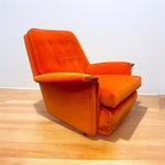 Load image into Gallery viewer, Room Set 1950S Armchair Orange Velvet
