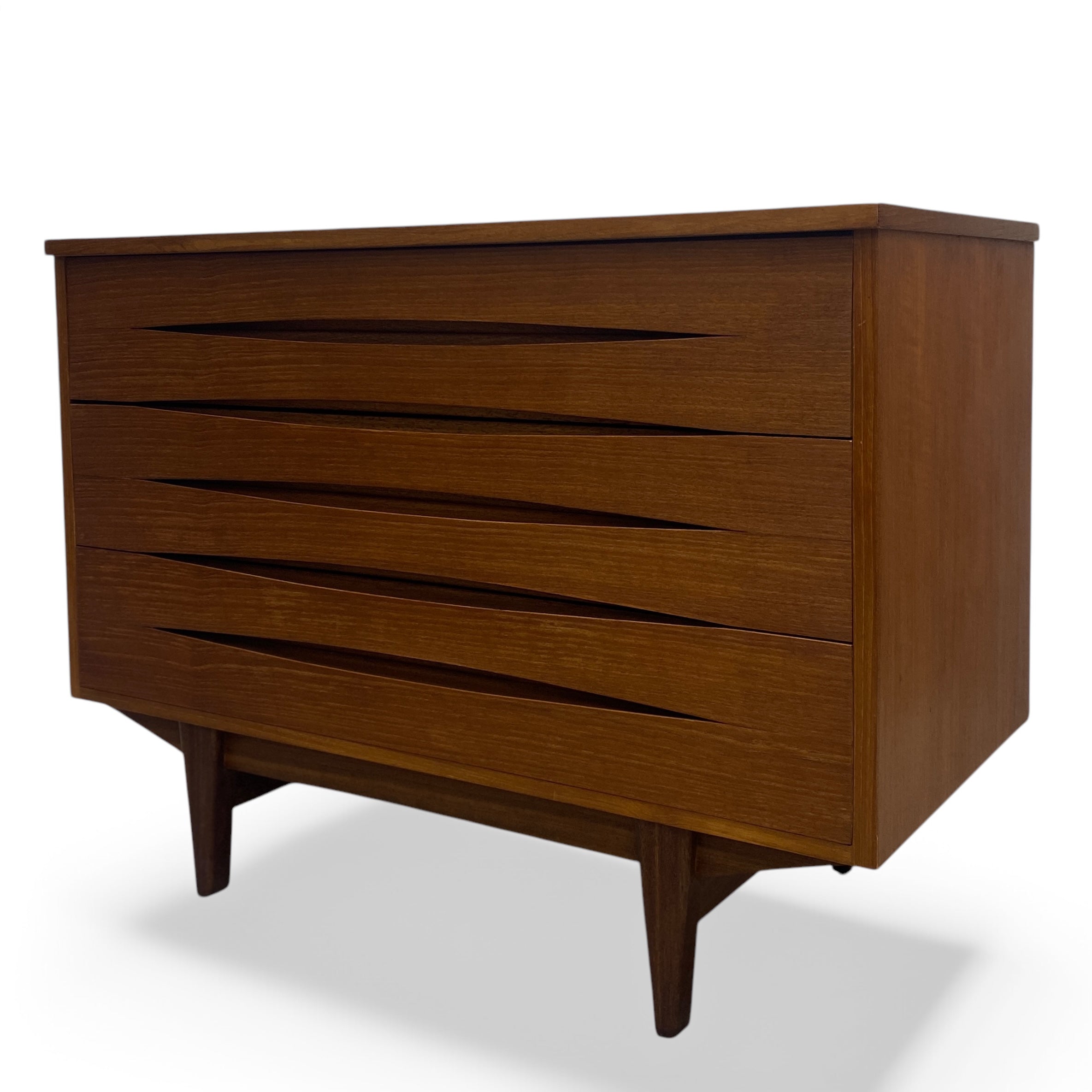 Three Drawers Chest Drawers Danish Dyrlund Midcentury