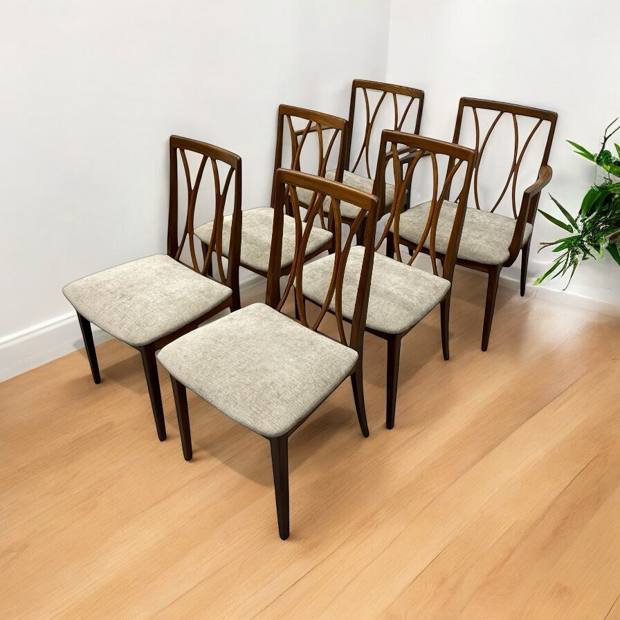 Room Set G Plan Dining Chairs & Carvers Vintage