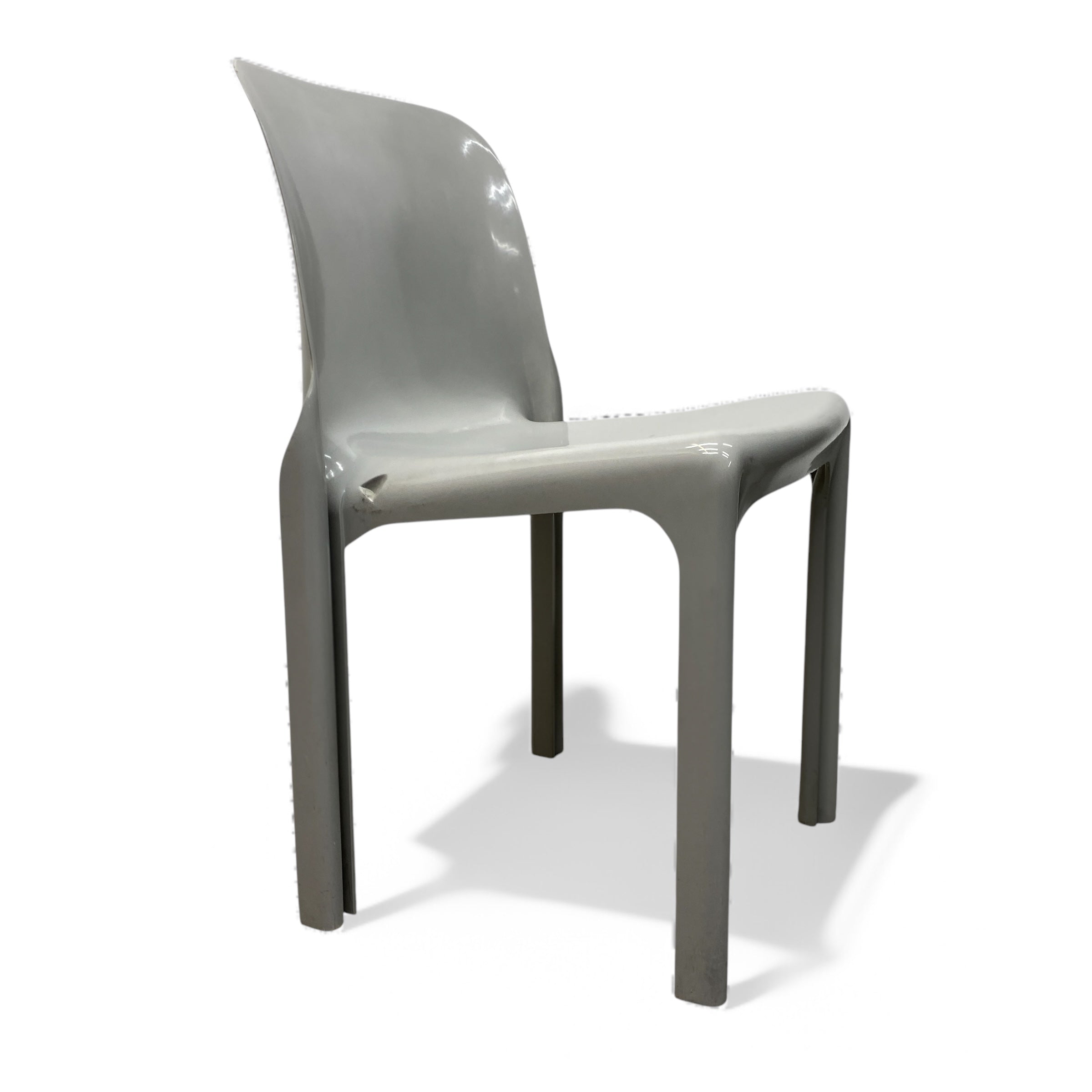 Grey Plastic Midcentury Chair